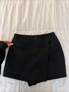 Zara Black and White Colorblock Skirt